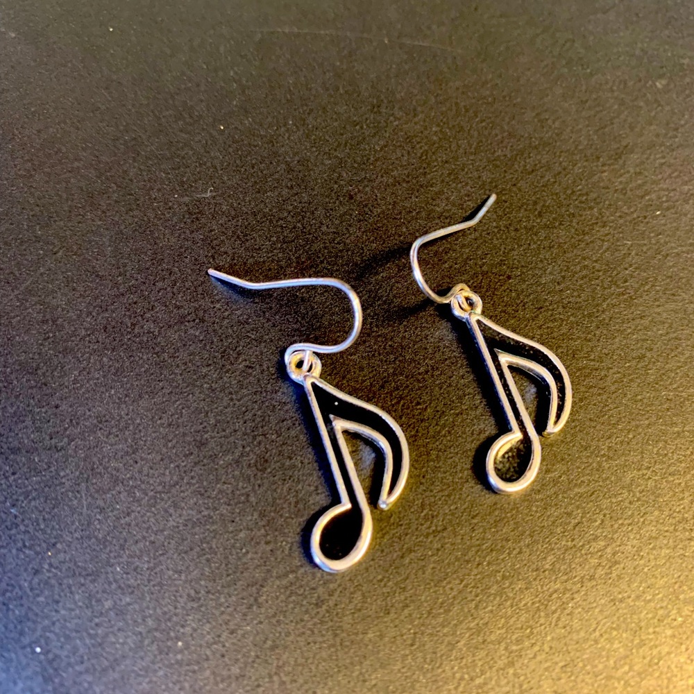 Music note earrings